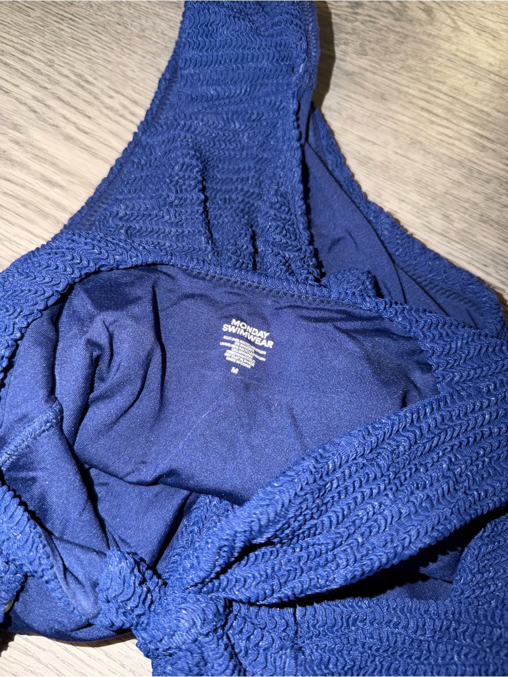Monday Swimwear Royal Blue Textured One-Piece - Picture 4 of 4